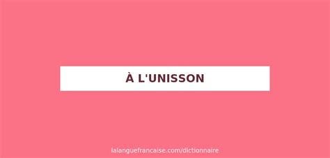 unisson définition.